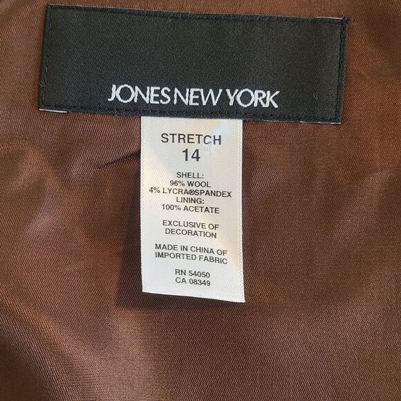 Vintage Wool Satin Brown Embroidered Vest NEW NOS Women 14 Western Acadamia - Picture 6 of 8